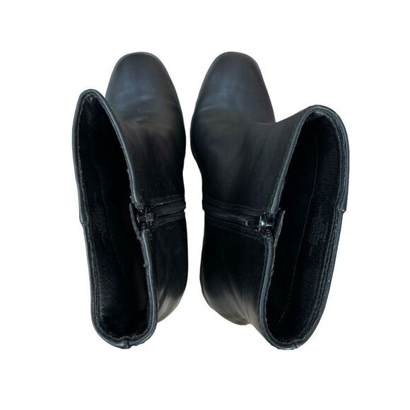 Lucky Brand black leather booties block heel 3” size 9/40 - Picture 4 of 6